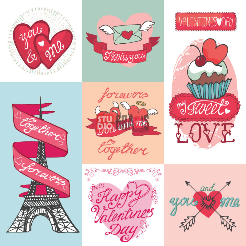 7 Love & Romantic Vector Graphics