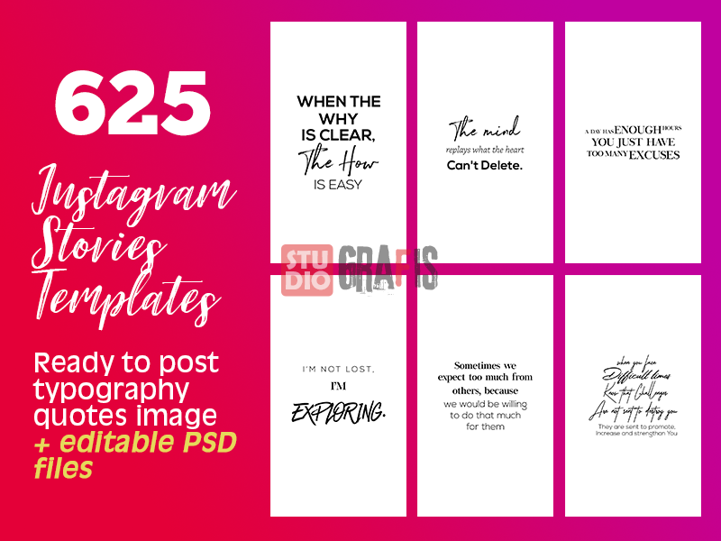 625 Tipografi desain Untuk Instagram Stories